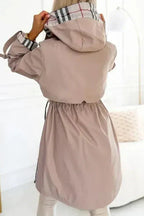 Women's Hooded Plaid Lined Zip Front