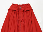 Women's Hooded Zip Front Gathered Hem