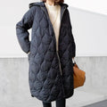 Women's Quilted Hooded Zip-Up Longline