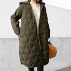 Women's Quilted Hooded Zip-Up Longline