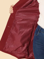 Women's Single-Breasted Structured Lapel