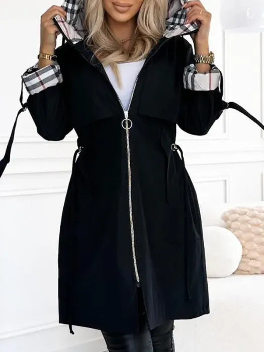 Women's Zip-Up Longline Hooded