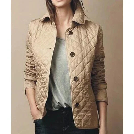 Women's Diamond Quilted Button Front