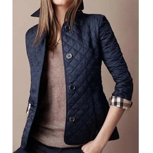 Women's Diamond Quilted Button Front