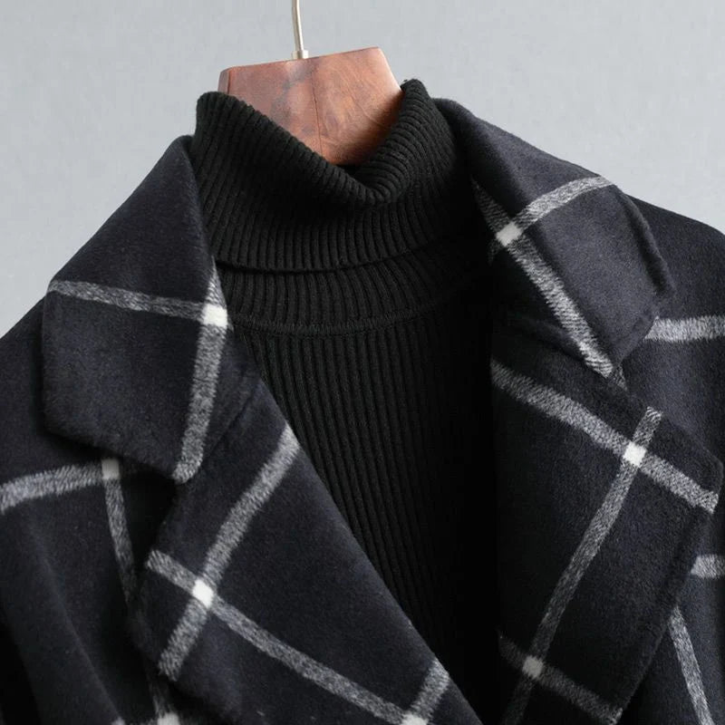 Women's Plaid Lapel Single Button