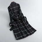 Women's Plaid Lapel Single Button