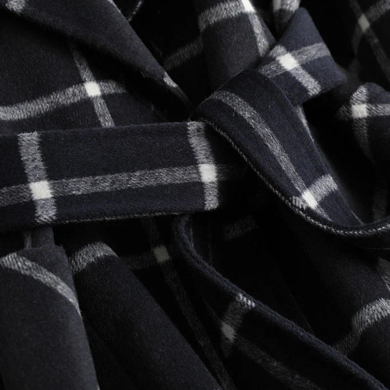 Women's Plaid Lapel Single Button