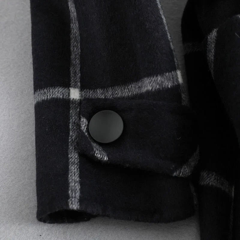 Women's Plaid Lapel Single Button