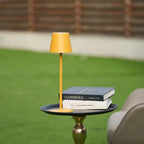 Tall Dimmable Table Lamp - Touch-Control Rechargeable LED - Matte Yellow